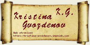 Kristina Gvozdenov vizit kartica